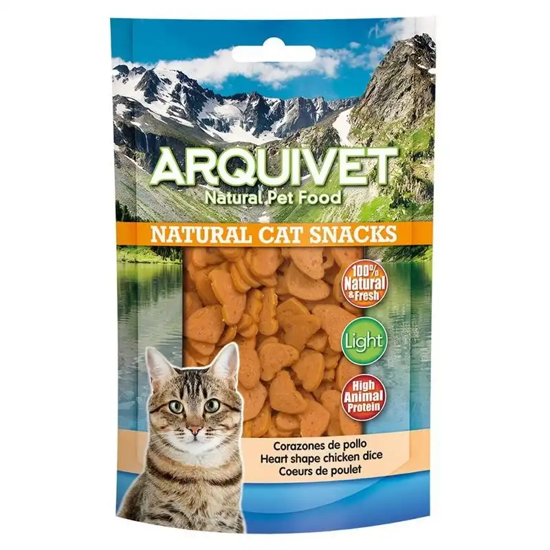 Golosinas para gatos Snack gato - Corazones de pollo 50g, Unidades 24 unidades