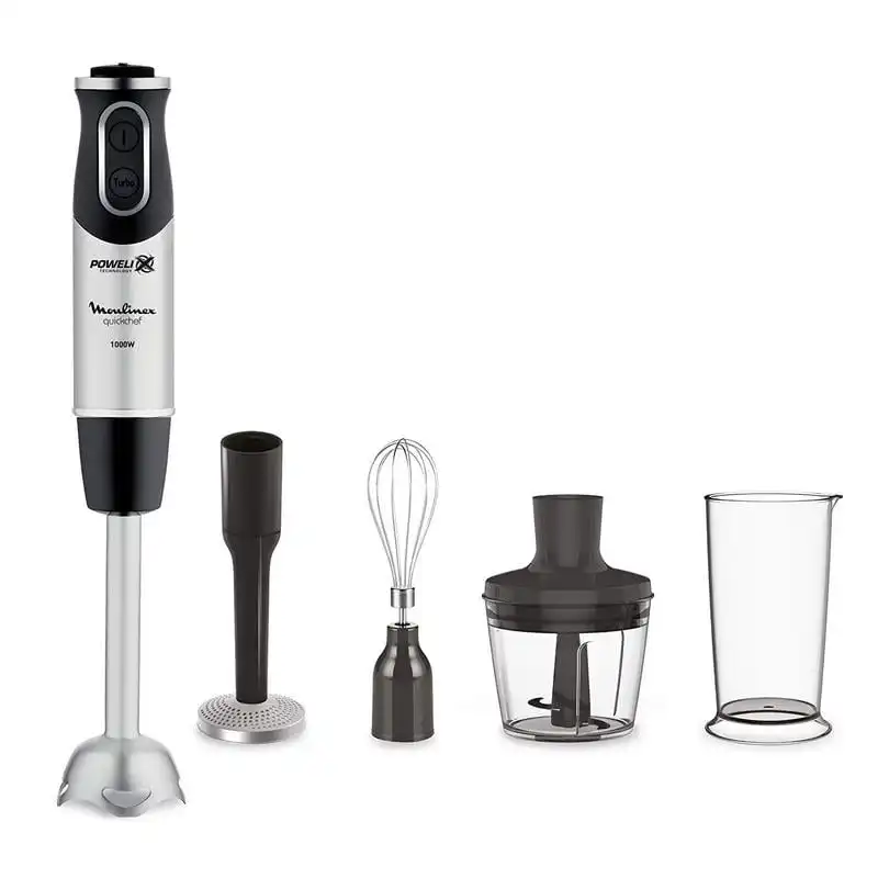 Moulinex Quickchef DD65H810 Batidora de Mano con 4 Accesorios 1000W