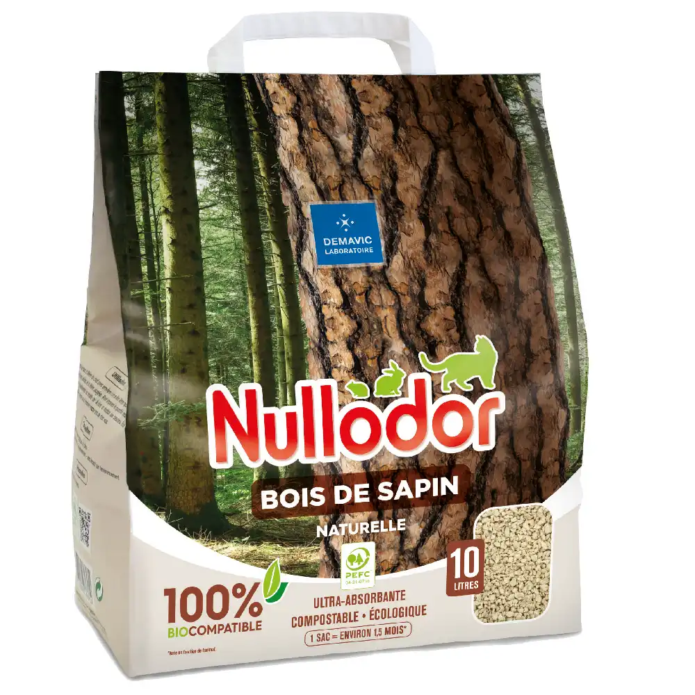 Nullodor Bois De Sapin arena aglomerante para gatos - 10 l