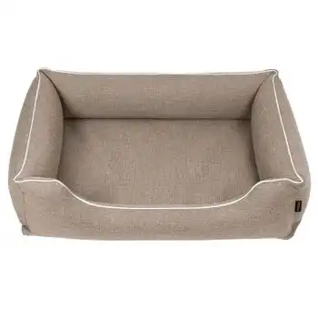 Cama Para Perros Sofá De Tela Tapizada Twinfoam Mestizo Mallorca 65x50 Cm Color Beige/blanco