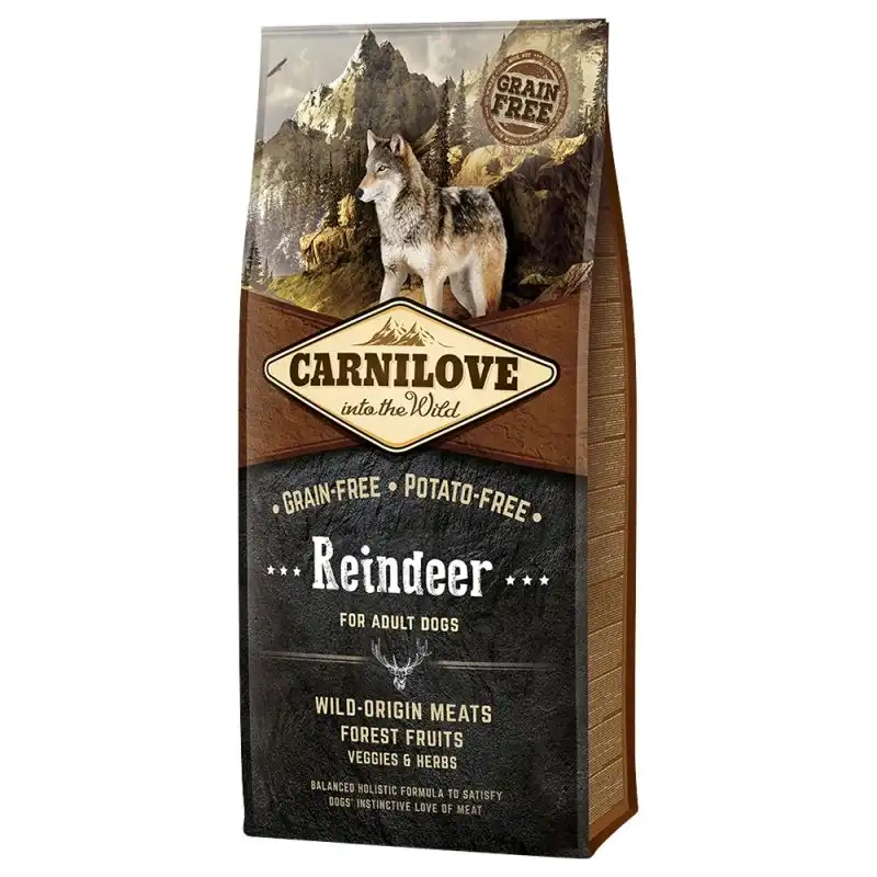 Carnilove pienso para perros adult reno, Peso 1.5 Kg.