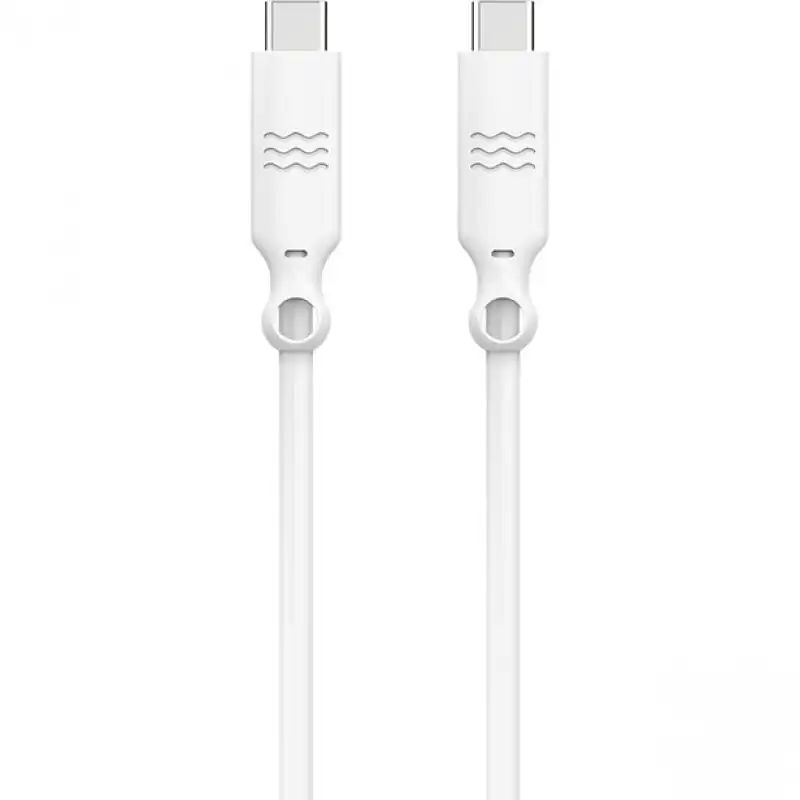 Just Green Cable Ecológico USB-C Macho/Macho 1.2m Blanco