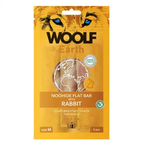 Woolf Earth Noohide M Barrita Plana con Conejo