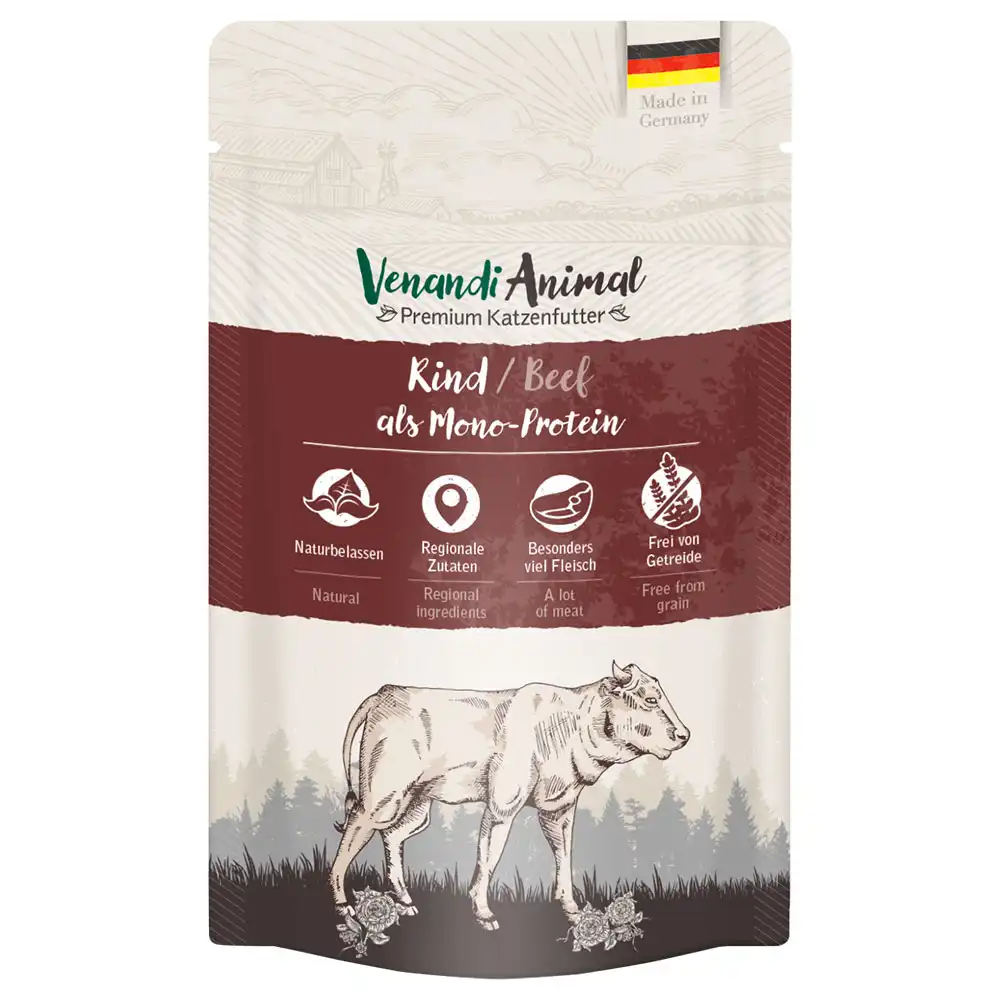 Monoproteína animal Venandi 12 x 125 g - Vacuno