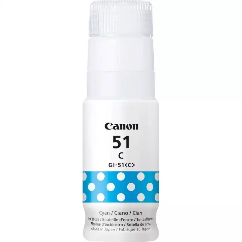 Botella de Tinta Original Canon GI-51C 70ML Cian