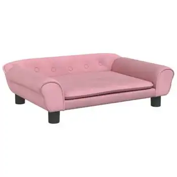 Cama Para Perros De Terciopelo Rosa 70x48x22 Cm Vidaxl