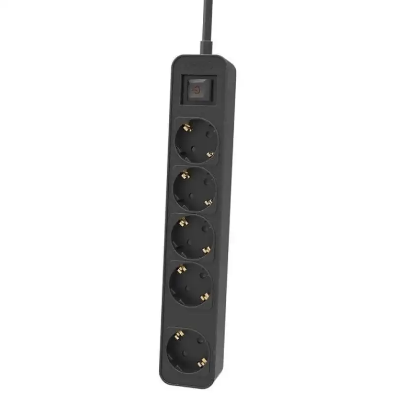 Philips CHP2154B/10 Regleta con Interruptor de 5 Tomas 1.5m Negro