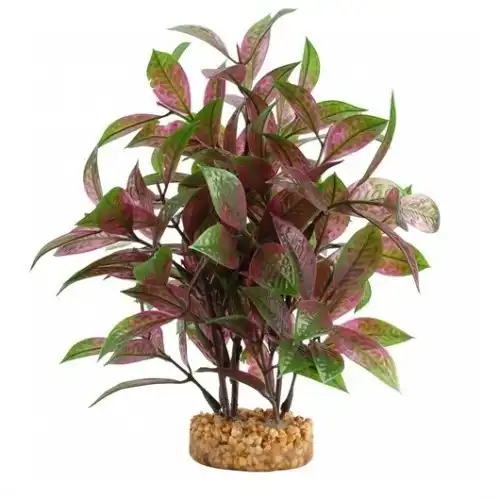 Planta artificial Ludwigia Roja 20 cm color Verde y Rojo