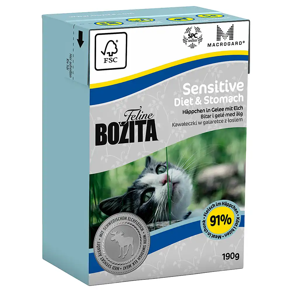 Bozita Feline Tetra Recart  6 x 190 g - Diet & Stomach - Sensitive