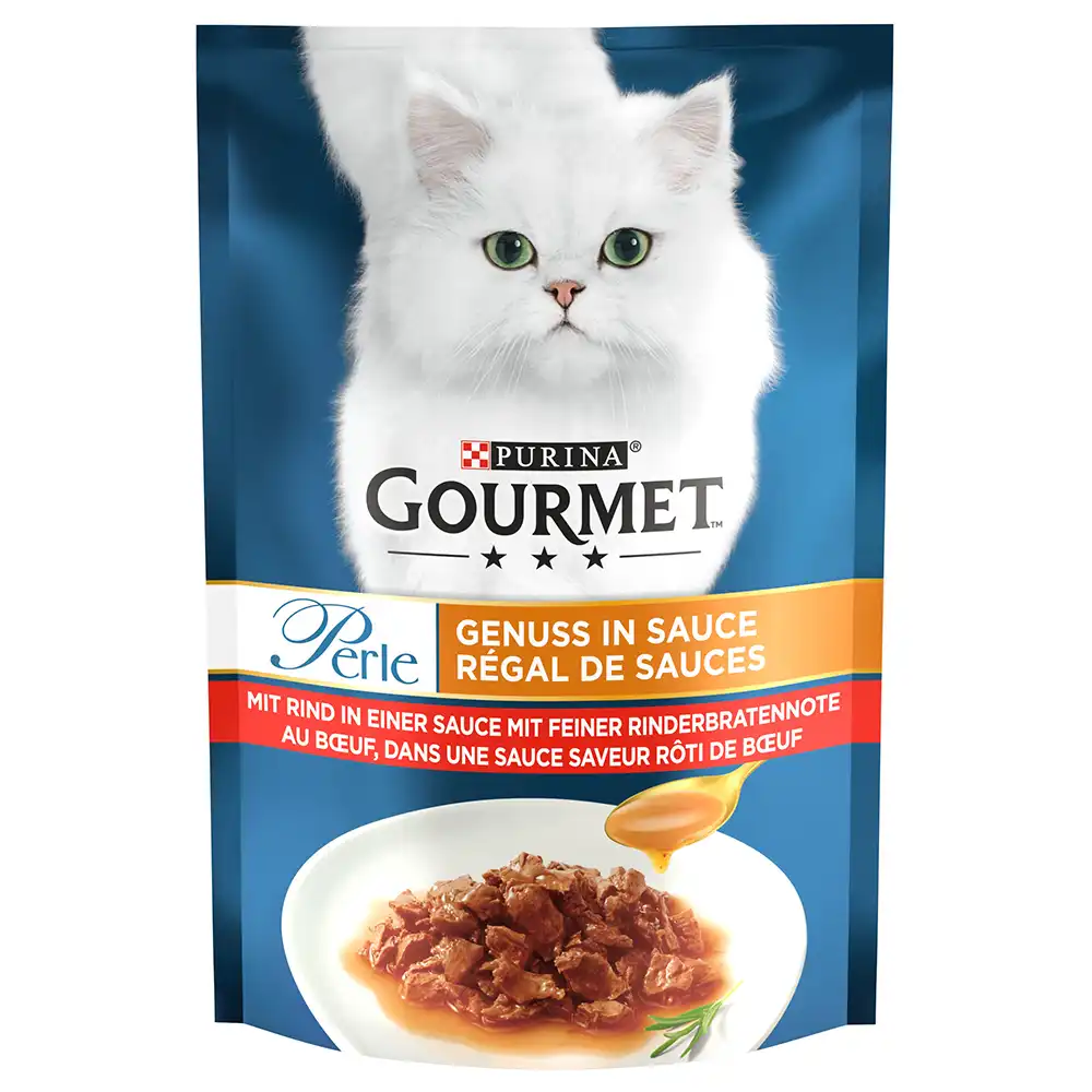 Purina Gourmet Perle Delicias en Salsa 26 x 85 g - Vacuno