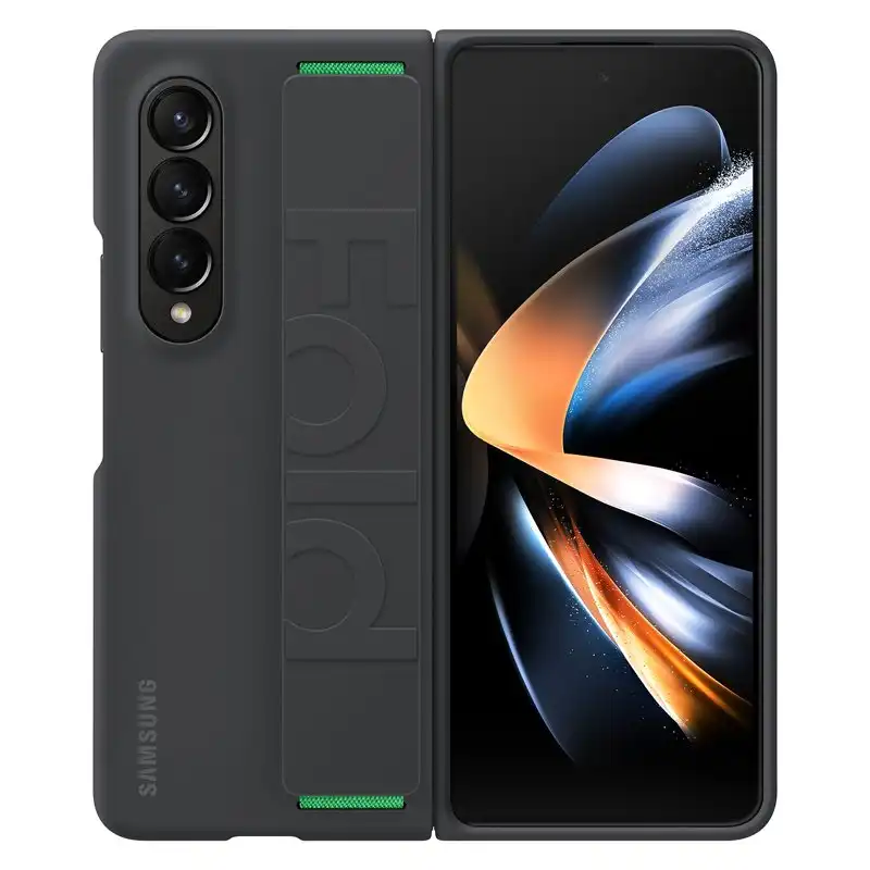 Samsung Silicone Grip Cover Funda Negra para Galaxy Z Fold4