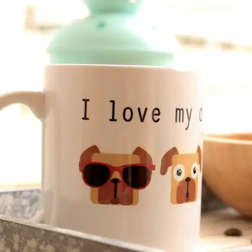 Taza I Love my dog when.... color Blanco