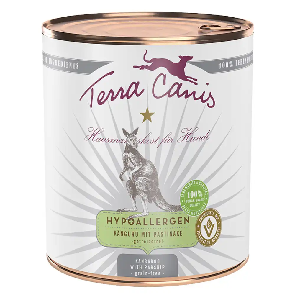 Terra Canis Hipoalergénico 6 x 800 g - Canguro con chirivía