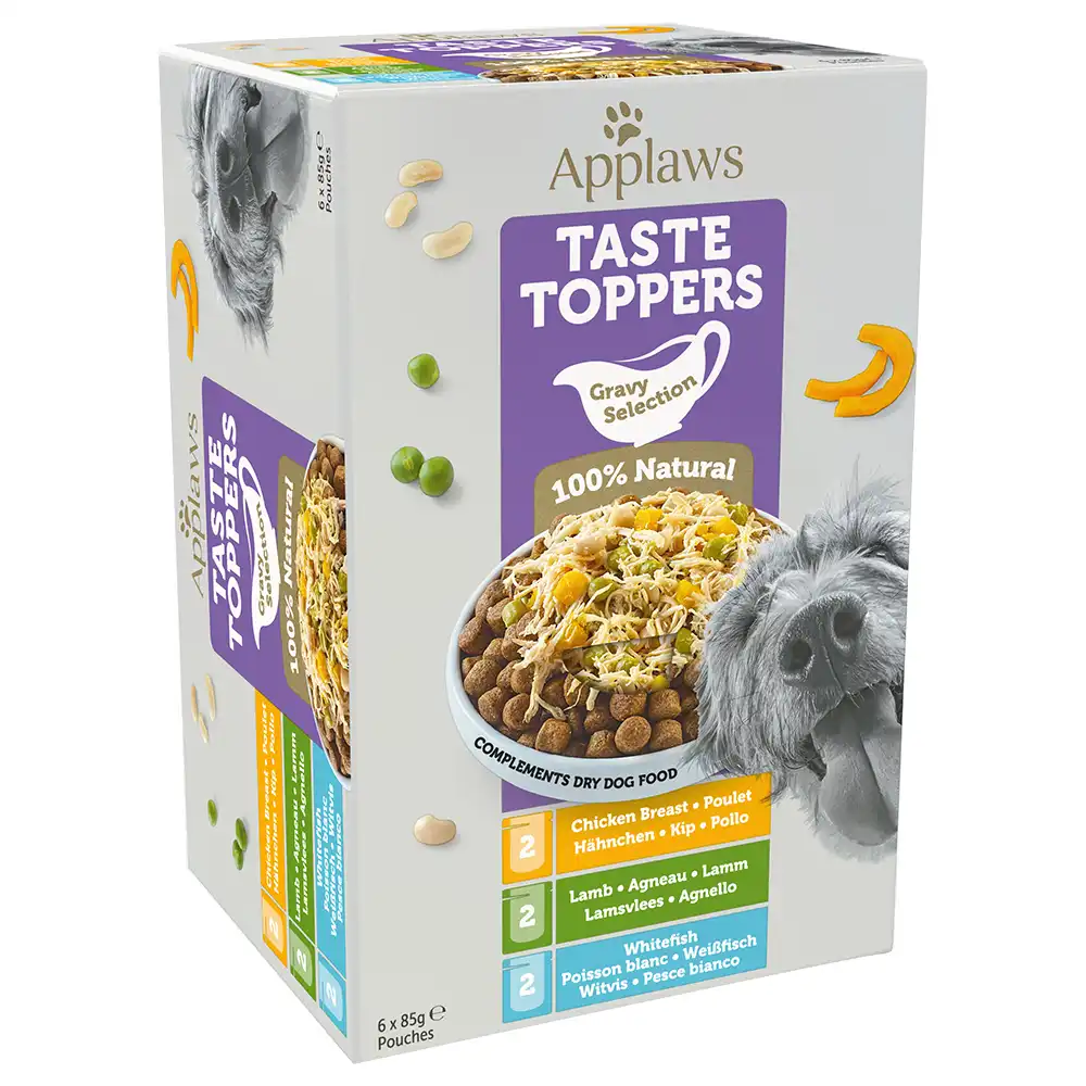 Applaws Taste Toppers en bolsitas para perros 6 x 85 g - Pack de prueba - Con salsa