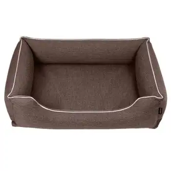 Cama Para Perros Sofá De Tela Tapizada Twinfoam Mestizo Mallorca 65x50 Cm Color Marrón/blanco