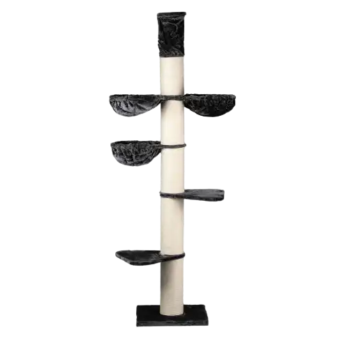 Rascador Maine Coon Tower Plus para gatos color Beige y negro