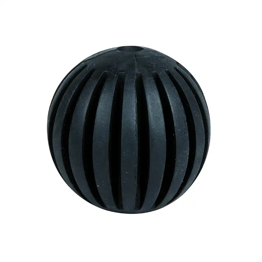 Flamingo Gladiator Pelota mordedora negra para perros