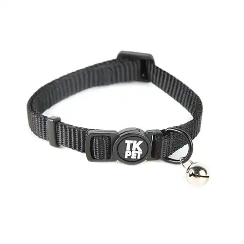 TK-Pet Classic Collar Nylon con Cascabel Negro para gatos