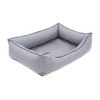 Mestizo Mallorca Orthopedic Cama Para Perros, Sofá, Lavable, Cama Con Certificado Öko-tex, Color Gris Claro Con Borde Negro, Dimensiones Exteriores:
