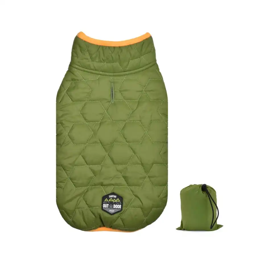 Outech Padded Star Abrigo Verde para perros