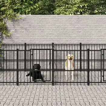 Perrera De Exterior | Jaula Para Perro | Parque Para Mascotas De Acero 7,51 M² Cfw783899