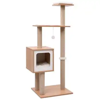 Rascador Para Gatos Con Alfombra Rascadora De Sisal 123 Cm Vidaxl