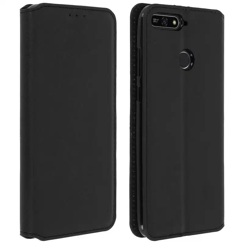 Avizar Funda Billetera Negra para Honor 7A/Huawei Y6 2018