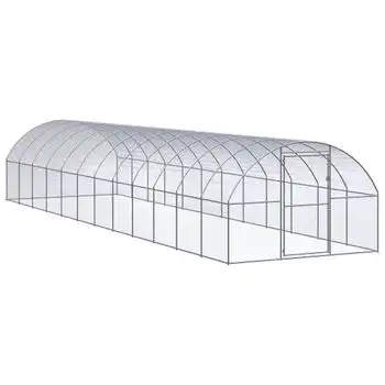 Gallinero De Exterior De Acero Galvanizado 3x12x2 M Vidaxl