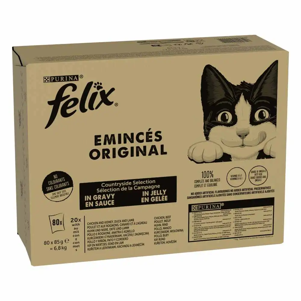 Megapack Felix Estándar 80 x 85 g - Selección de carnes (4 variedades)