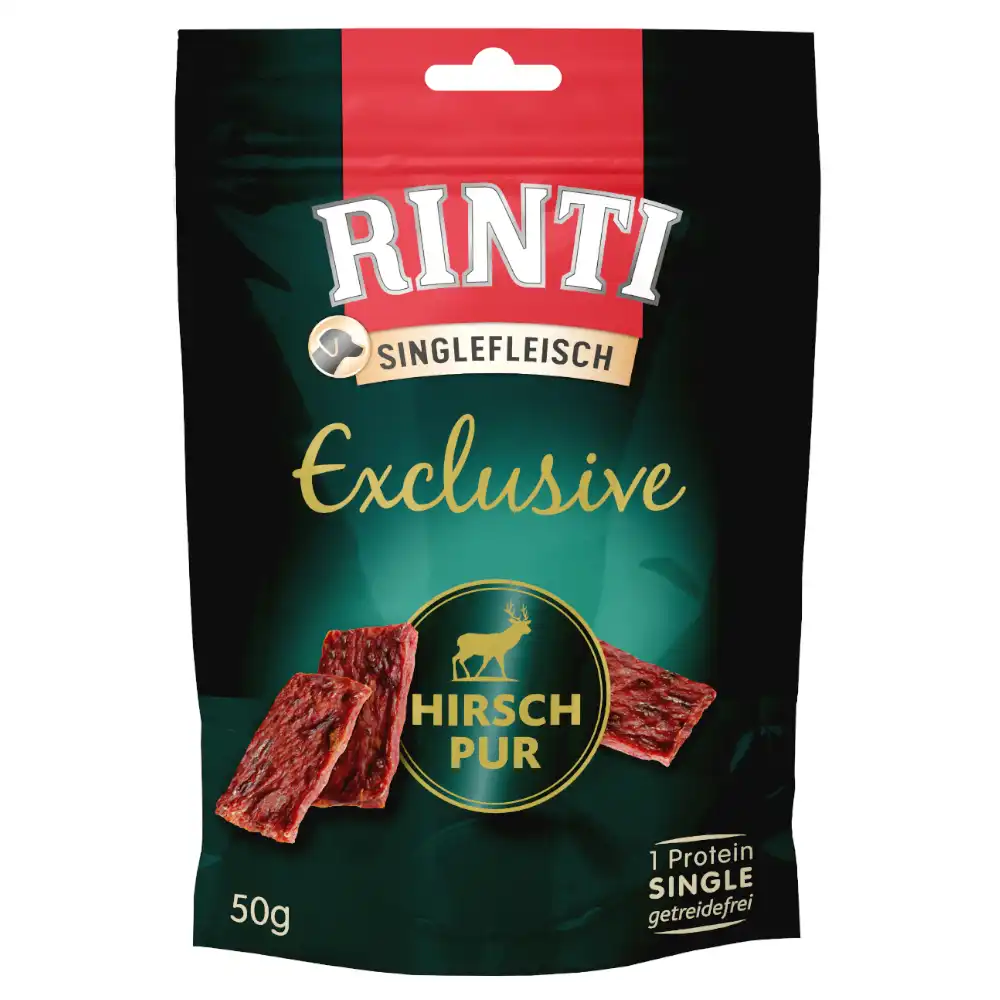 RINTI Snack exclusivo de una sola carne - Venado Puro 50 g