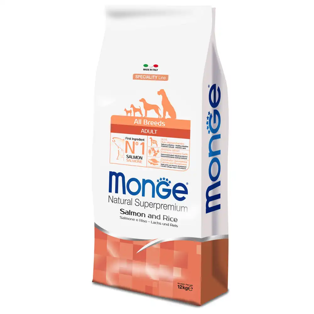 Salmón y Arroz Monge Natural Superpremium - 12 kg