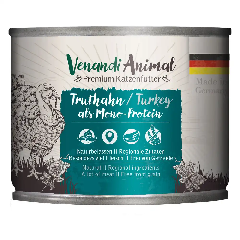 Venandi Animal Monoproteína 6 x 200 g - Pavo