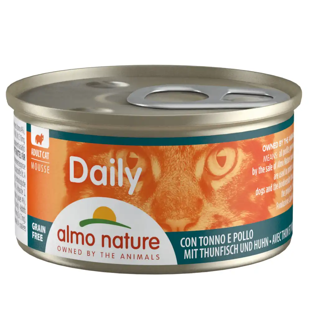 Almo Nature Daily Menu 6 x 85 g - Mousse con atún y pollo