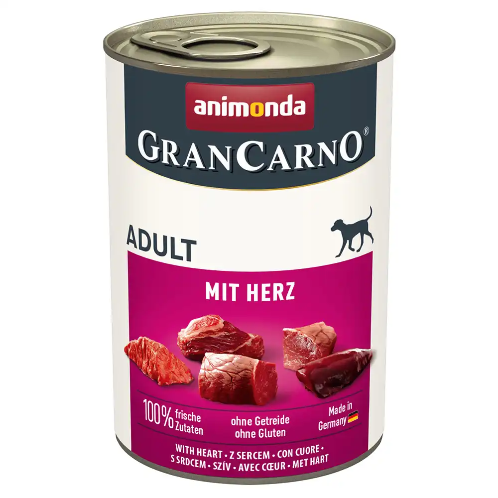 Animonda GranCarno Original Adult 24 x 400 g - Pack Ahorro - Corazón