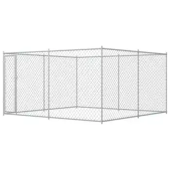 Perrera De Exterior | Jaula Para Perro | Parque Para Mascotas 383x383x185 Cm Cfw783706