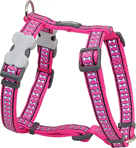 Arnés Red Dingo Reflectante Bones Fucsia XL