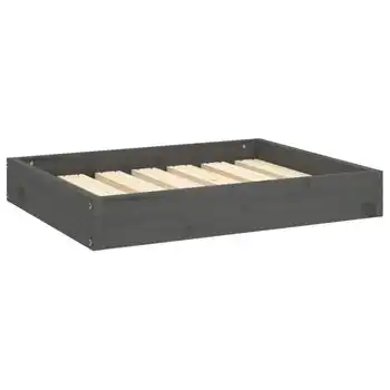 Cama Para Perros Madera Maciza De Pino Gris 61,5x49x9 Cm Vidaxl