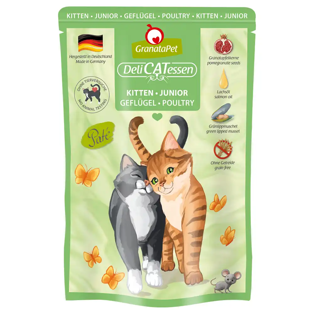 GranataPet DeliCatessen en sobres 12 x 85 g - Kitten con aves de corral