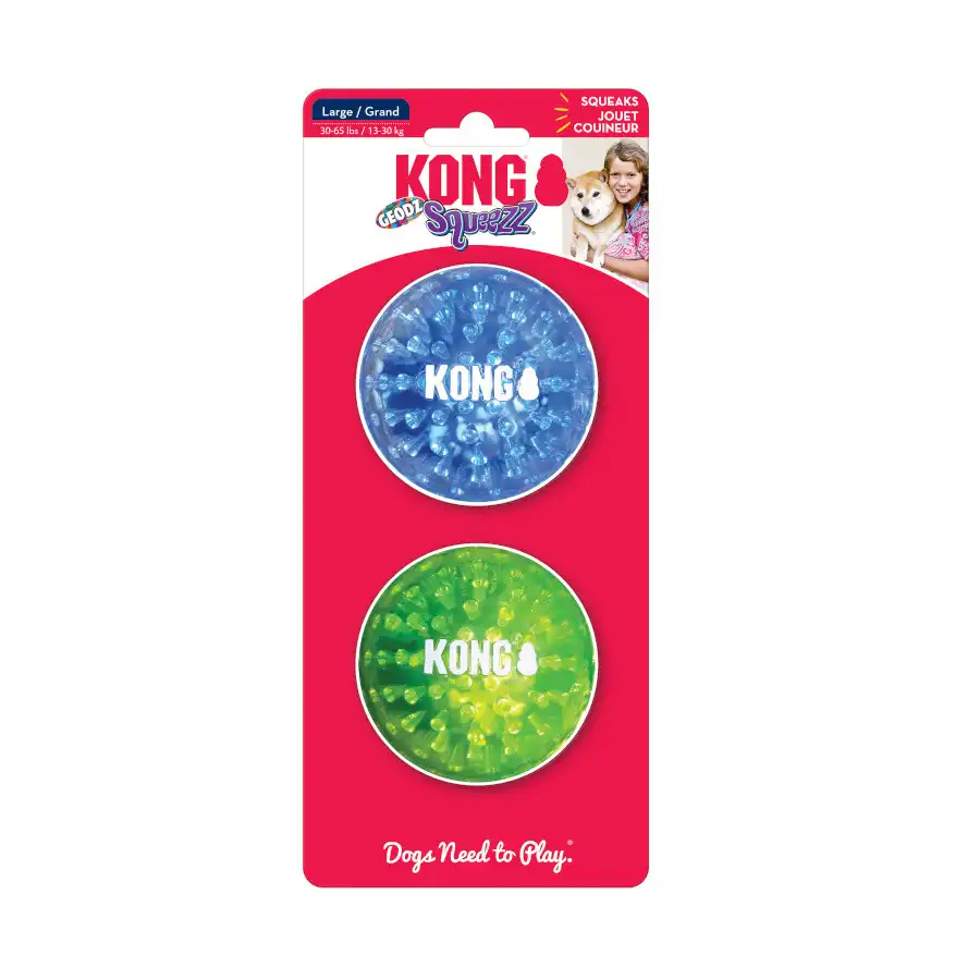 Kong Squeezz Geodz Pelota con Sonido para perros