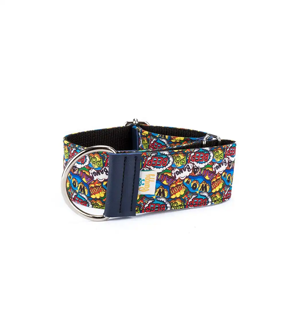 Pamppy galgo speedy collar regulable cómic beep multicolor para perros