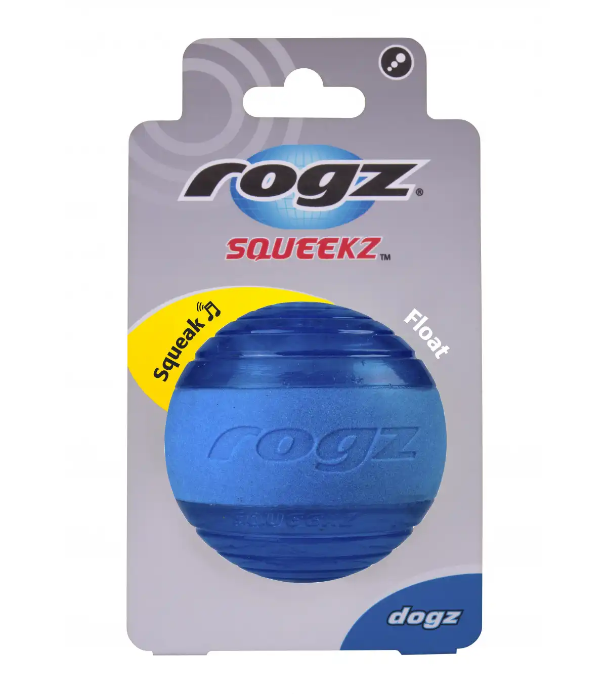 Rogz squeekz pelota de rebote azul para perros