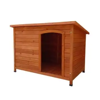 Caseta De Perro Grande De Madera Gardiun Lupy 76x116x82 Cm Con Tejado A 1 Agua Y Cubierta Asfáltica