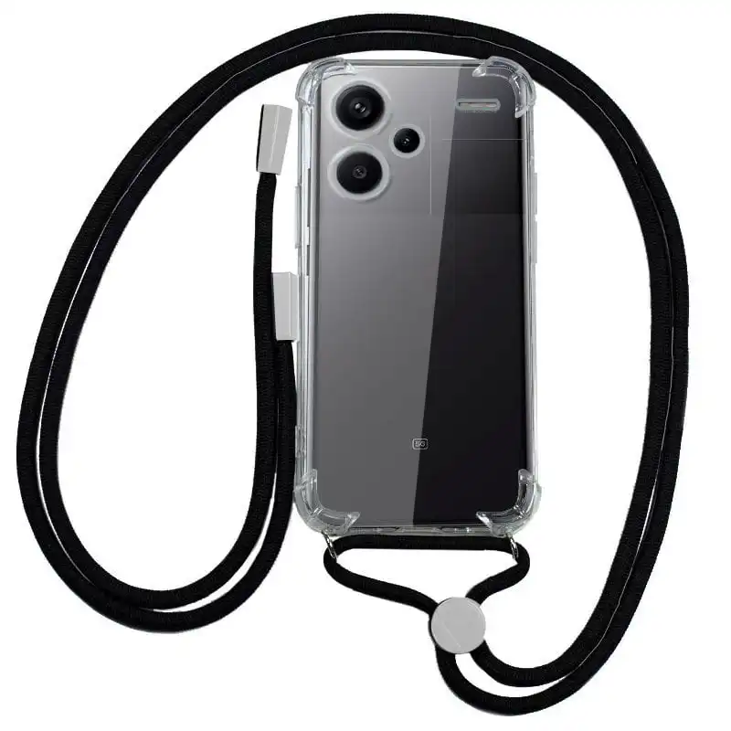 Cool Carcasa Cordón Negro para Xiaomi Redmi Note 13 Pro Plus 5G