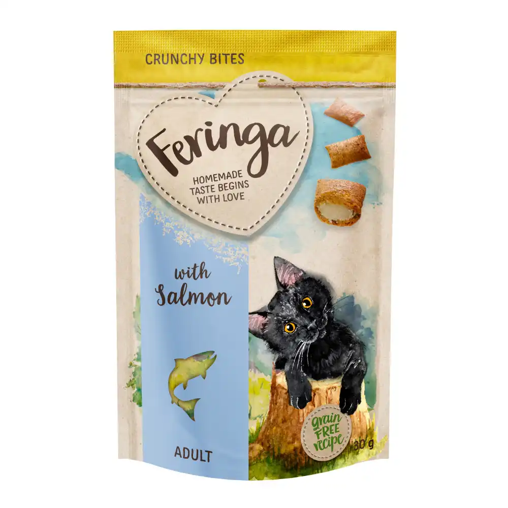 Feringa Crunchy Bites con salmón para gatos 30 g