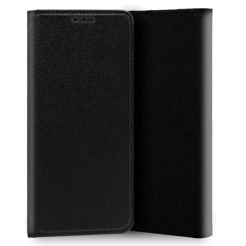 Cool Funda Flip Cover Liso Negro para iPhone XS Max
