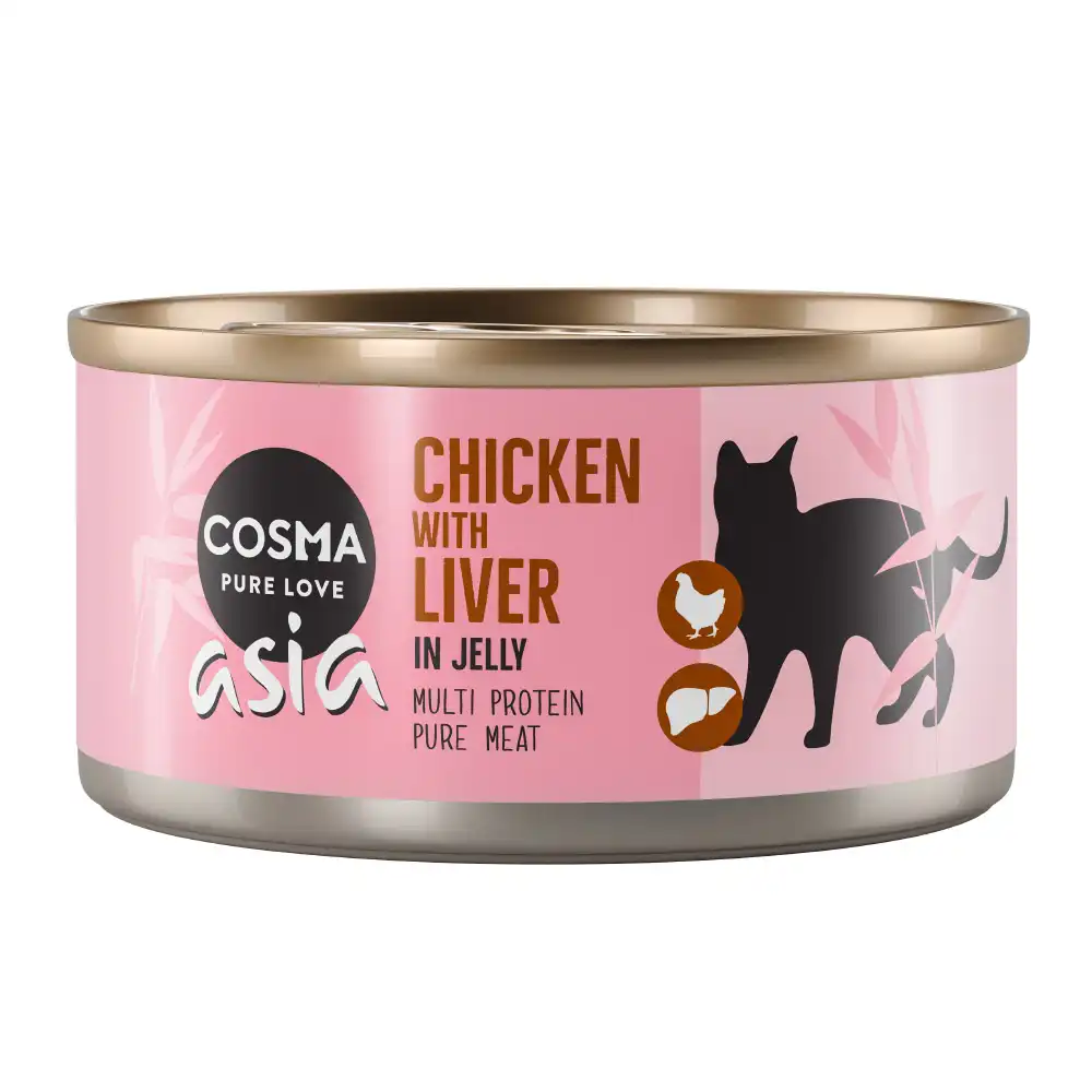 Cosma Asia en gelatina 6 x 170 g - Pollo con hígado de pollo