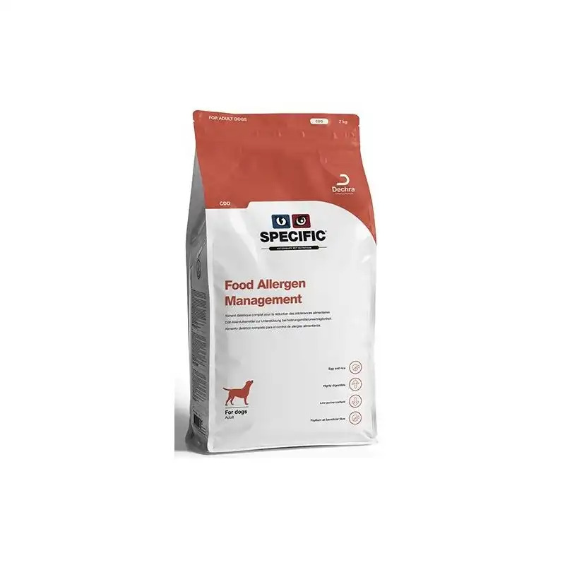 Pienso Specific CDD Food allergy management para perros hipoalergenicos, Peso 12 Kg