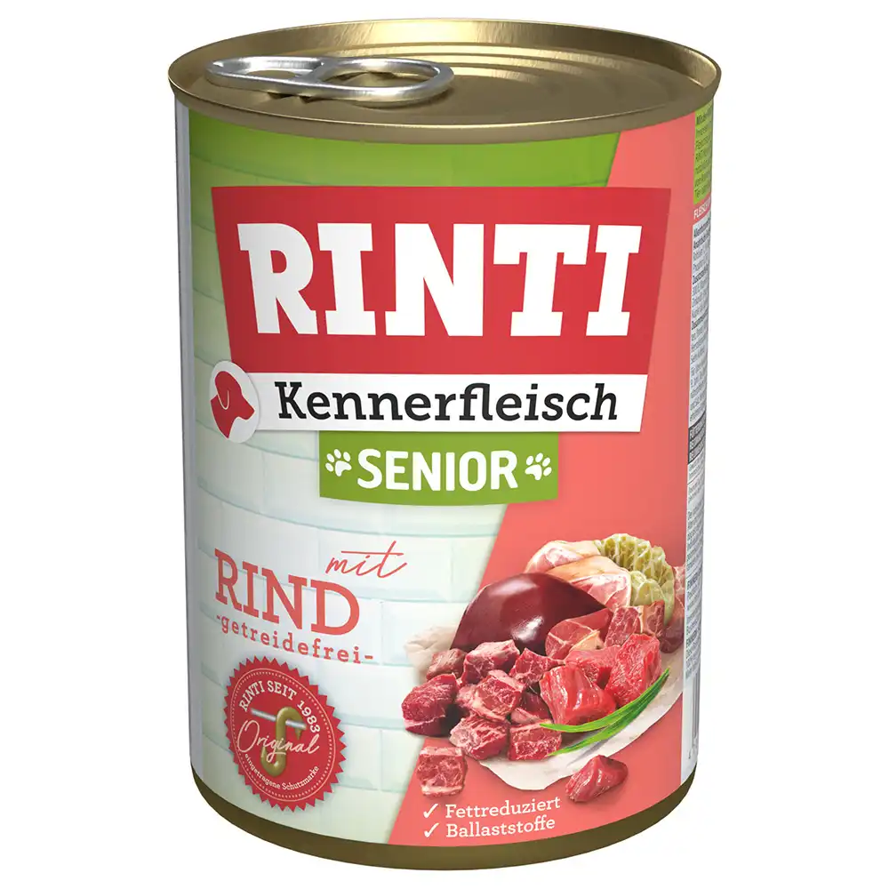 Rinti Kennerfleisch Senior 6 x 400 g - 12 x 400 g - Vacuno