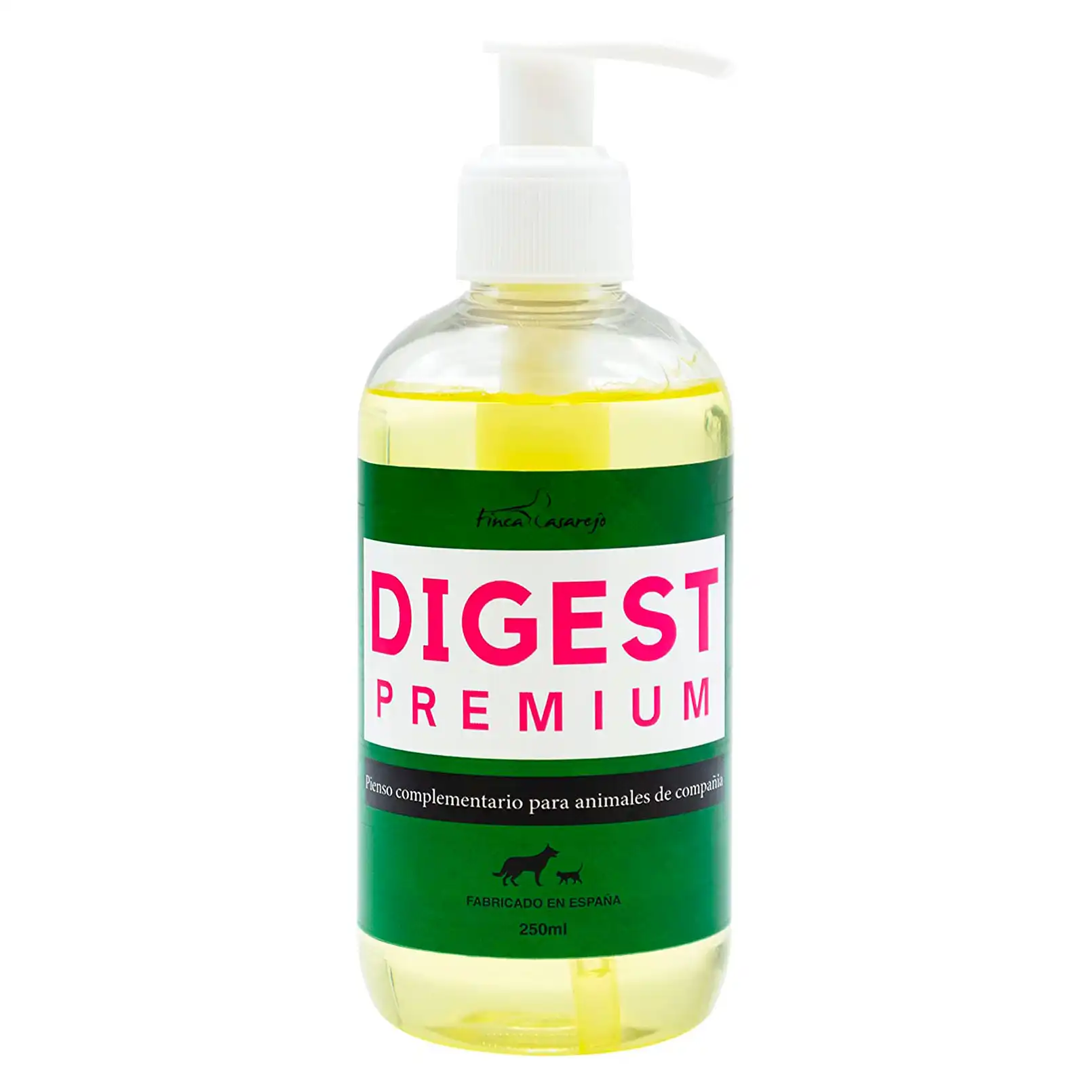 Aceite Prebiótico para Mascotas – DIGEST PREMIUM 250ml - Suplemento Nutricional de Levadura de Cerveza y Achicoria - Mejora la Salud Intestinal de Perros y Gatos – Botella con Dispensador