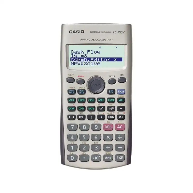 Calculadora Casio Fc-100v Financiera 4 Lineas 10+2 Digitos Con Tapa